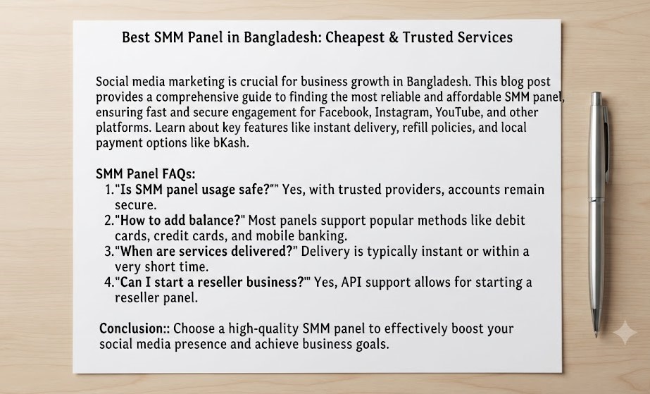 Best and Cheapest SMM Panel bangladesh